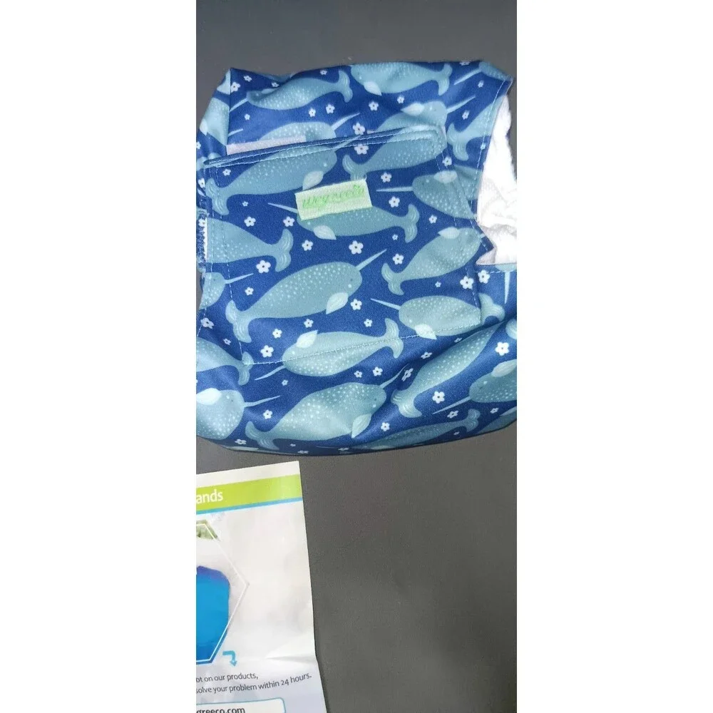Wegreeco washable male dog Belly Band Diapers Whales Galaxy